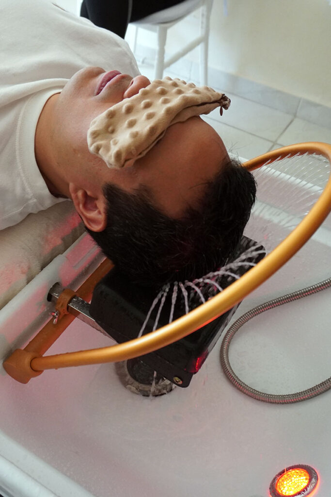 Ritual de head spa coreano en Guadalupe Inn, CDMX